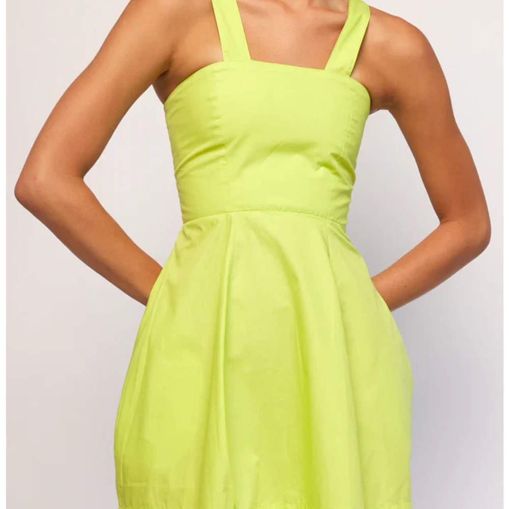 Vibrant Lime Green Mini Dress SWF